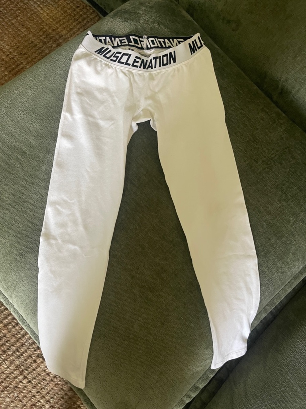 MuscleNation White seamless 7/8 leggings